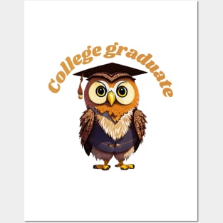 College Graduate owl Posters and Art